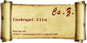 Csoknyai Zita névjegykártya